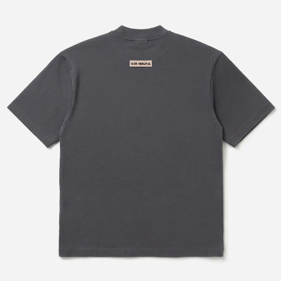 SUHU LOGO GREY T-SHIRT