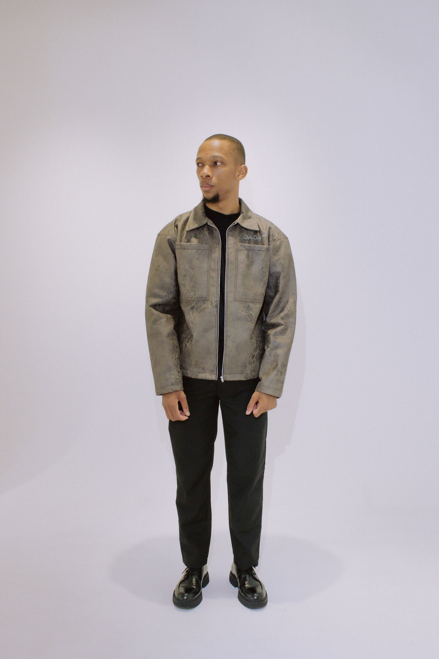 SUHU LEATHER JACKET, AGED
