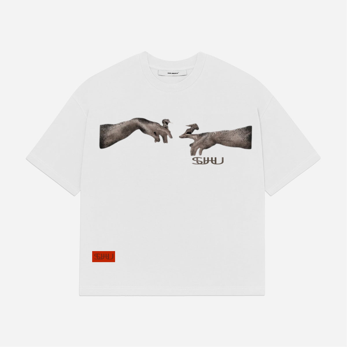 SUHU HANDS OF GOD T-SHIRT, WHITE