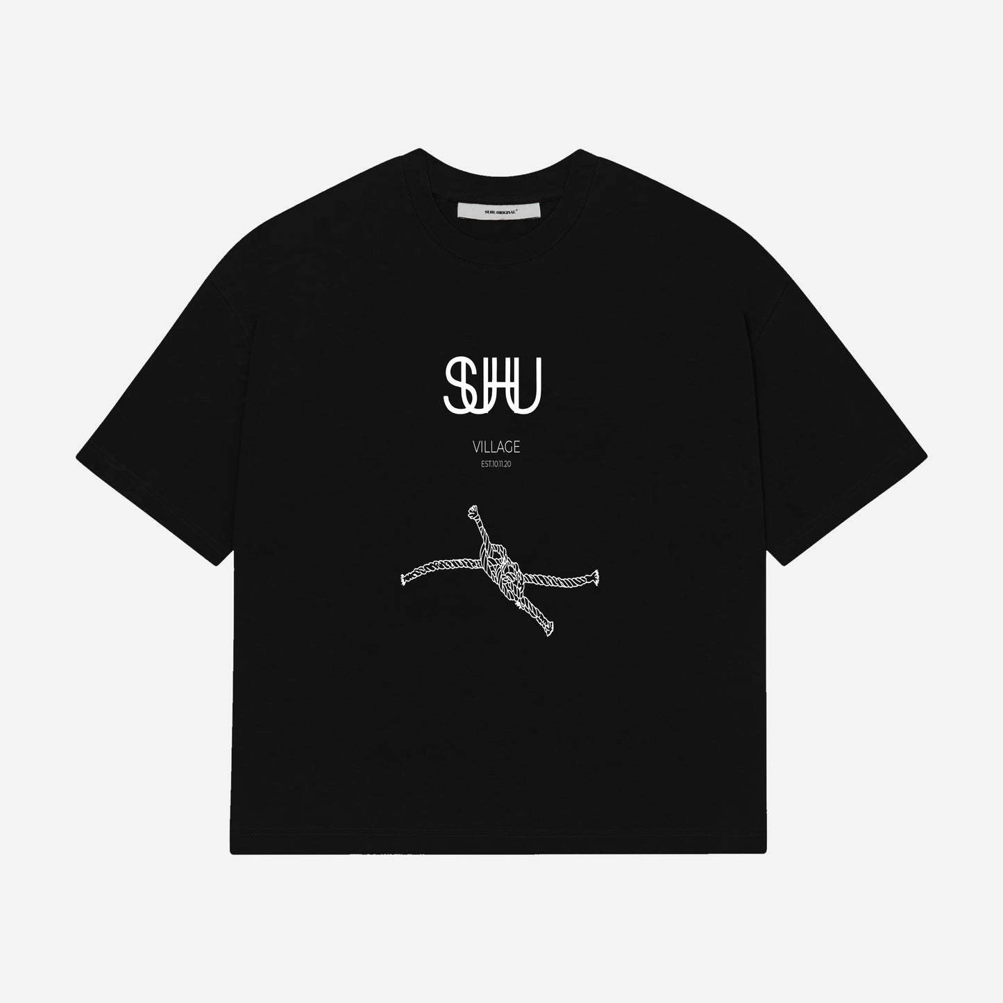 SUHU KNOT T-SHIRT, BLACK