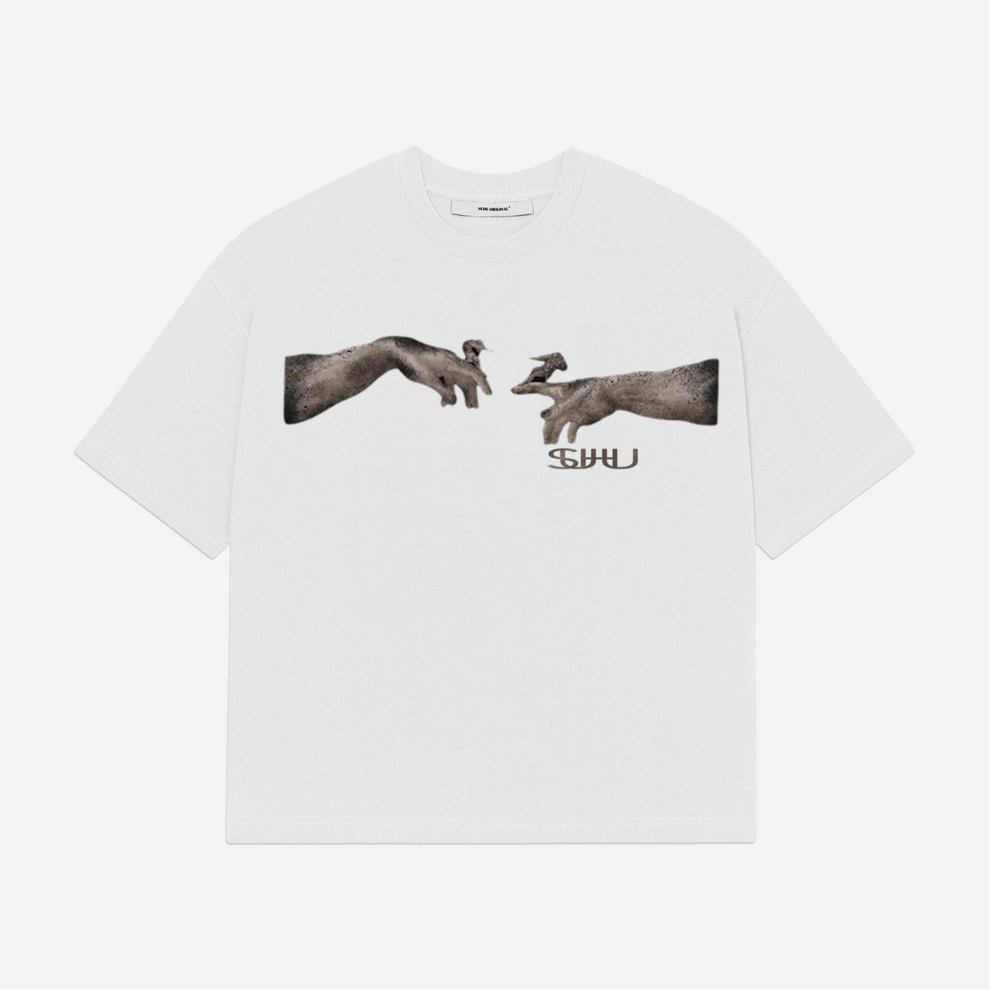 SUHU HANDS OF GOD T-SHIRT, WHITE
