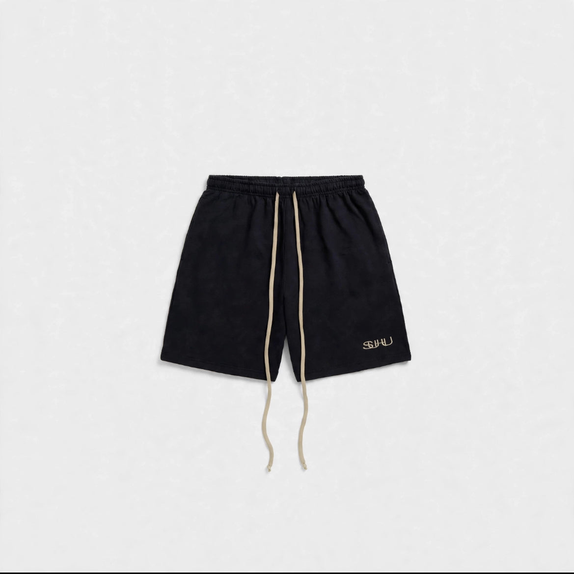 SUHU Logo Shorts, Black