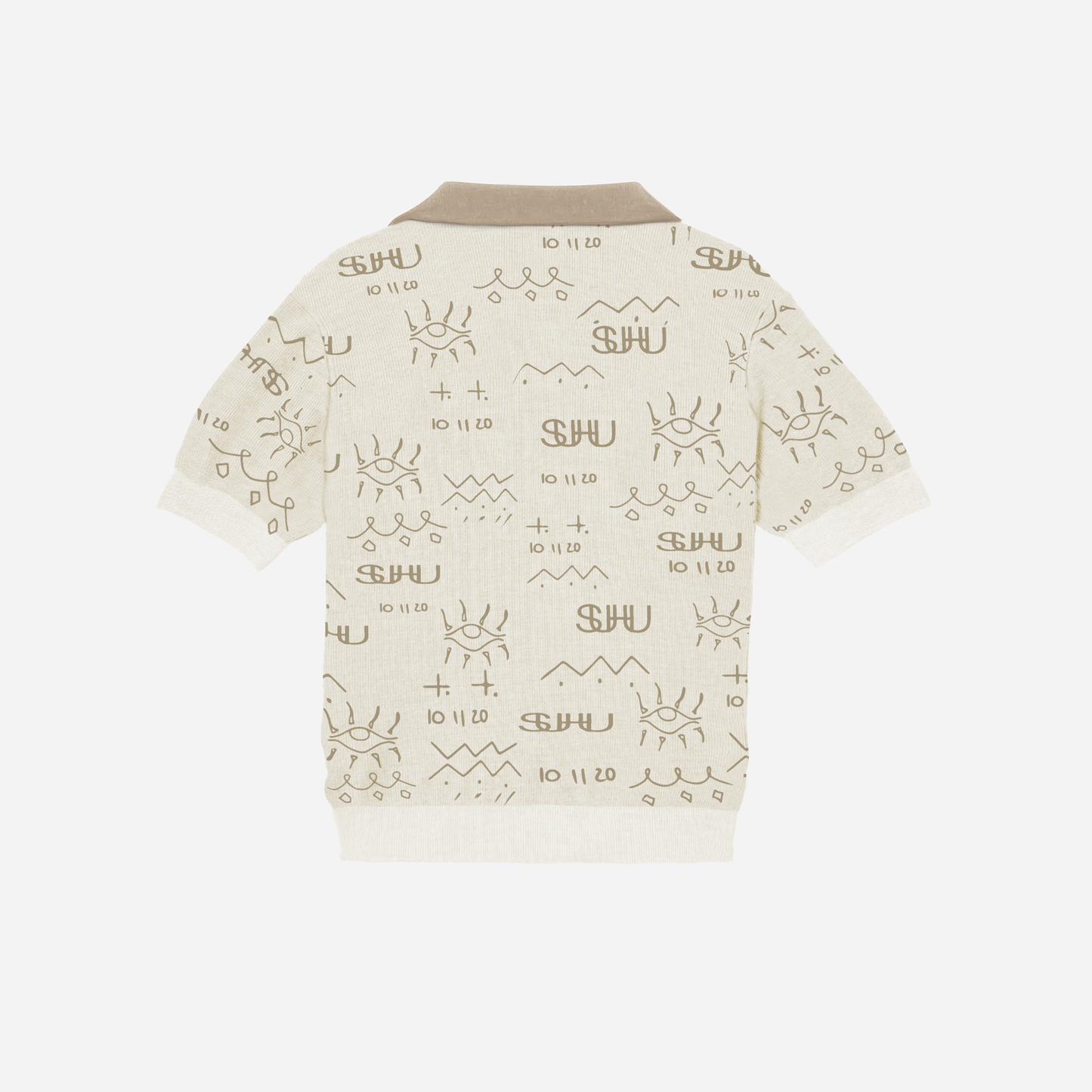 SUHU EYE KNITTED GOLFER, BEIGE