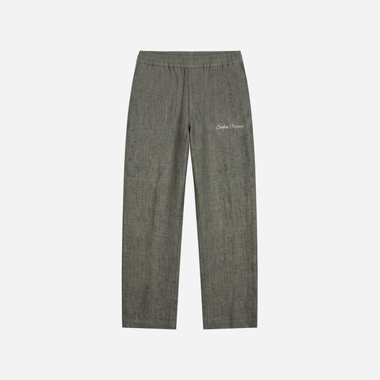 SUHU Aged Green Linen Pants