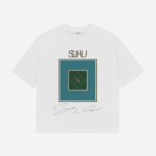 SUHU DIAMOND GRAPHIC TEE, WHITE