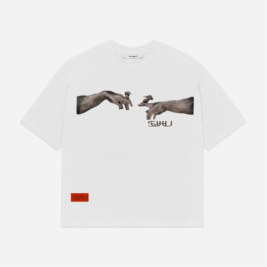 SUHU HANDS OF GOD T-SHIRT, WHITE