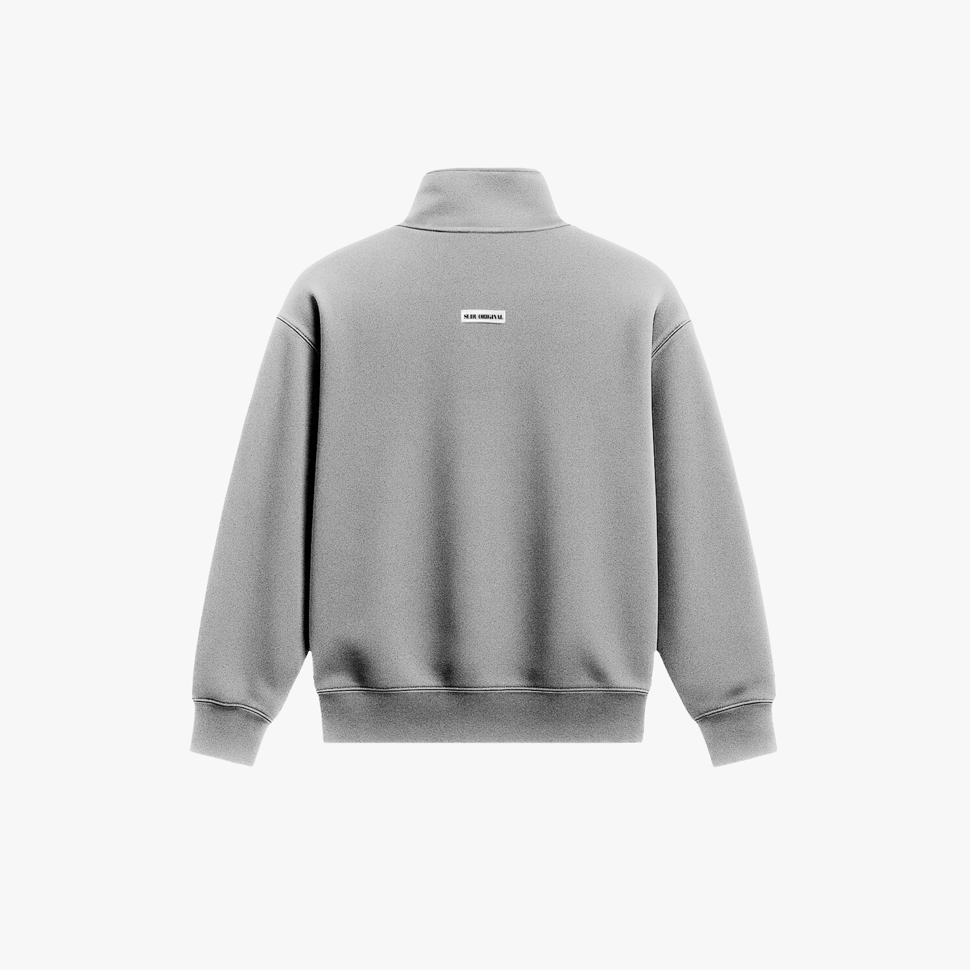 Back of SUHU Sweat jacket in grey