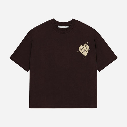 LOVE, SUHU MINI GRAPHIC T-SHIRT, BROWN
