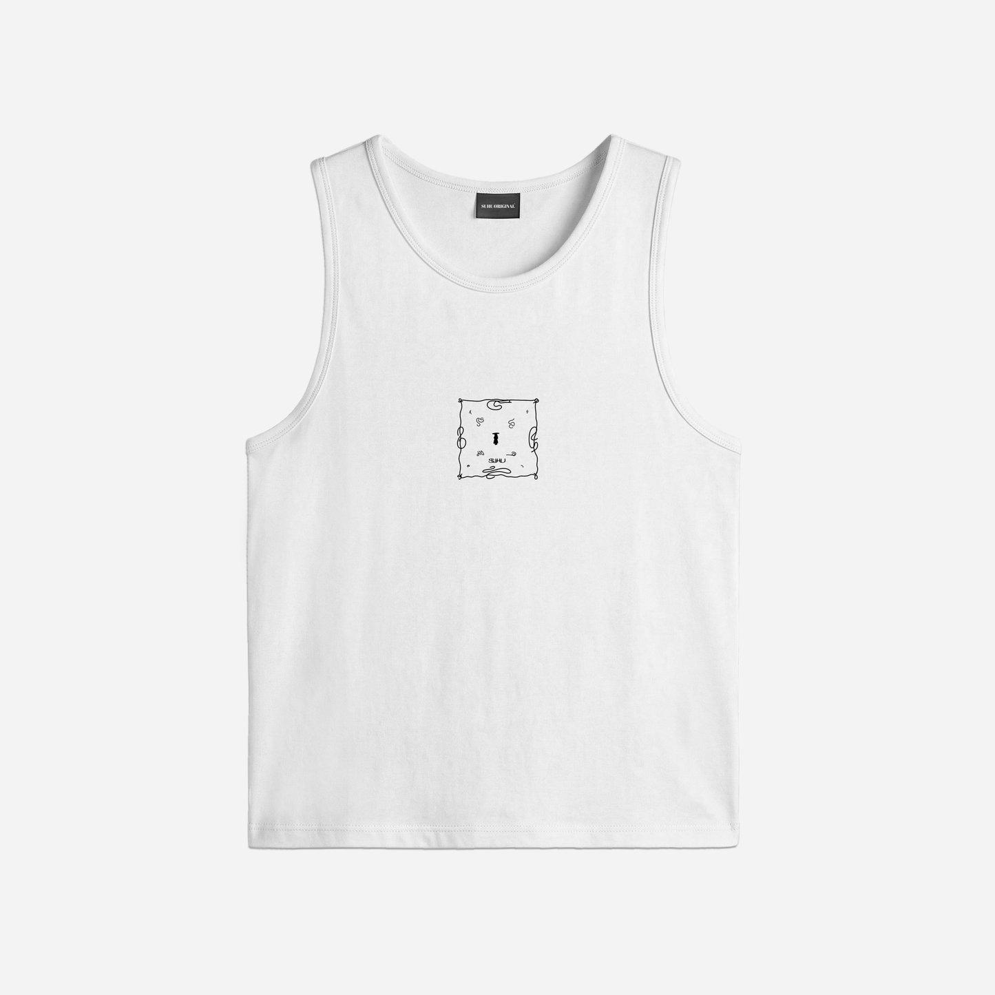 SUHU, MOTHERGRAM LOGO Tank Top (WHITE)
