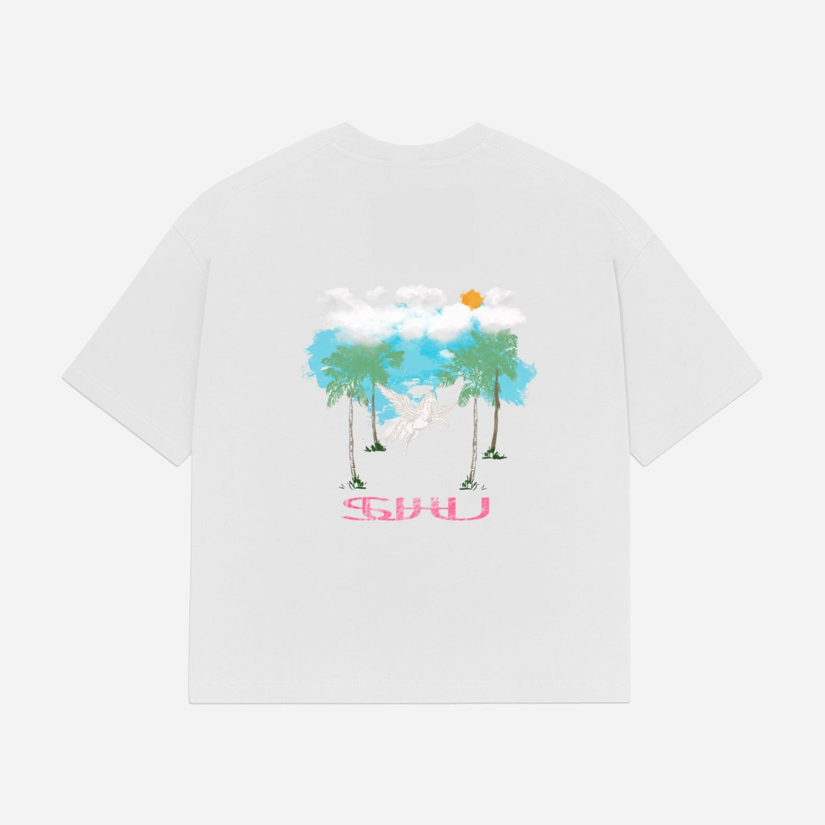 SUHU, Flight to Paradise T-Shirt, White