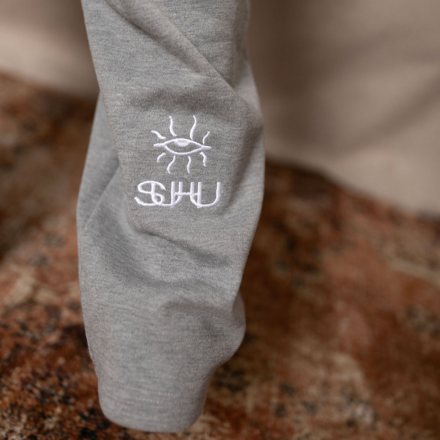 Close Up EYE Detail on sweat pant