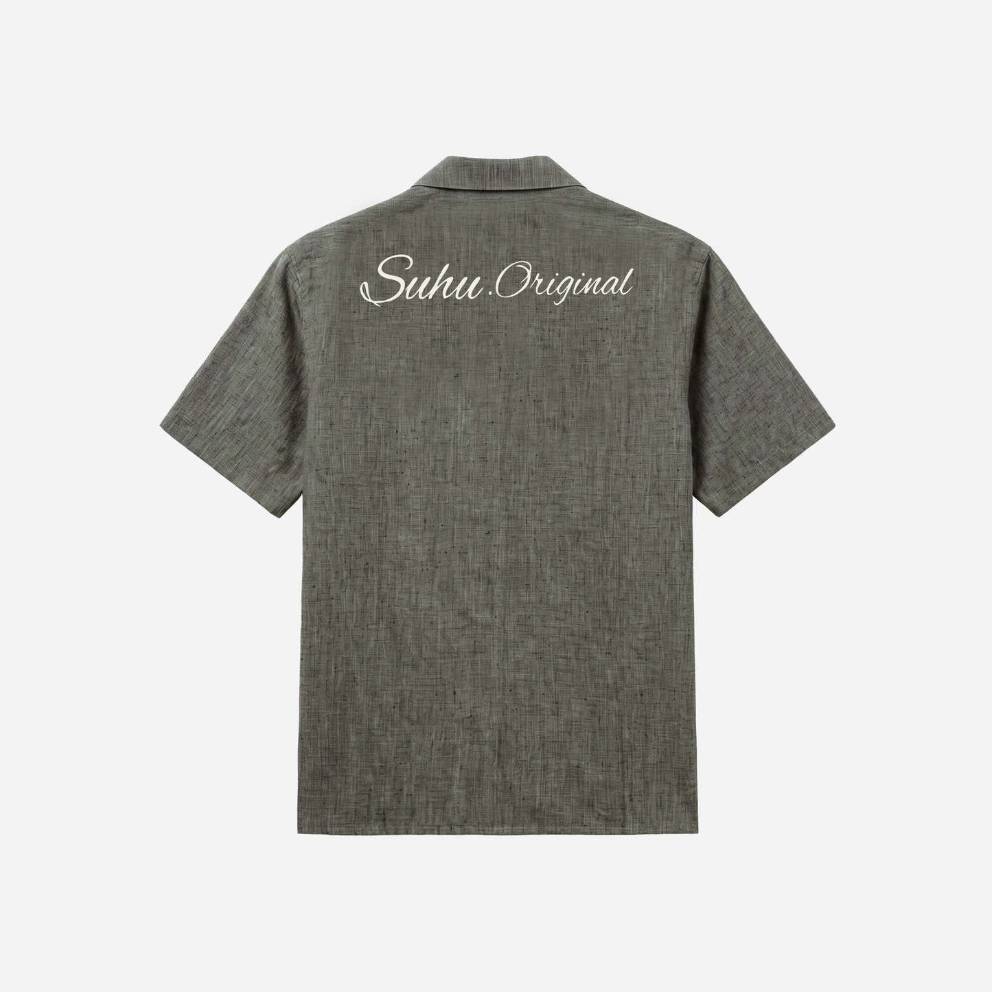 SUHU Aged Green Linen Shirt